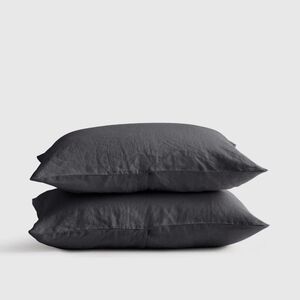 NWOT! Quince Linen Charcoal King Shams! Set Of 2 (L54)